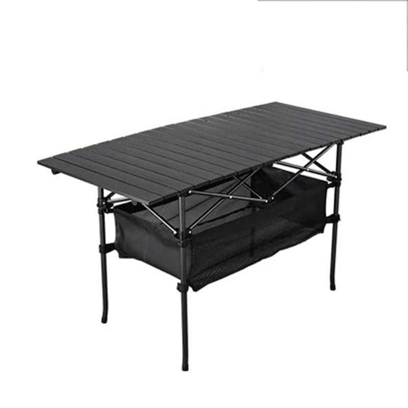 Portable Folding Camping Table - Lightweight Aluminum Outdoor Picnic Table for Beach, BBQ, Backyard