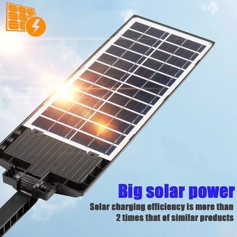 Solar Street Lights Outdoor Waterproof, Wide Angle Flood Light Motion Sensor, LED Powered Light with Dusk to Dawn for Outside