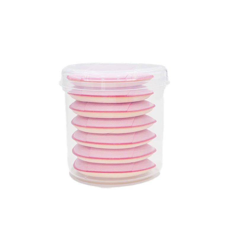 6Pcs Mini Finger Powder Puff, Mini Makeup Puff, Drop-Shaped Makeup Sponges, Soft Makeup Puff Setting Sponge Foundation Cosmetic Finger Puff for Women, Girls Makeup Setting Wet and Dry(Pink)