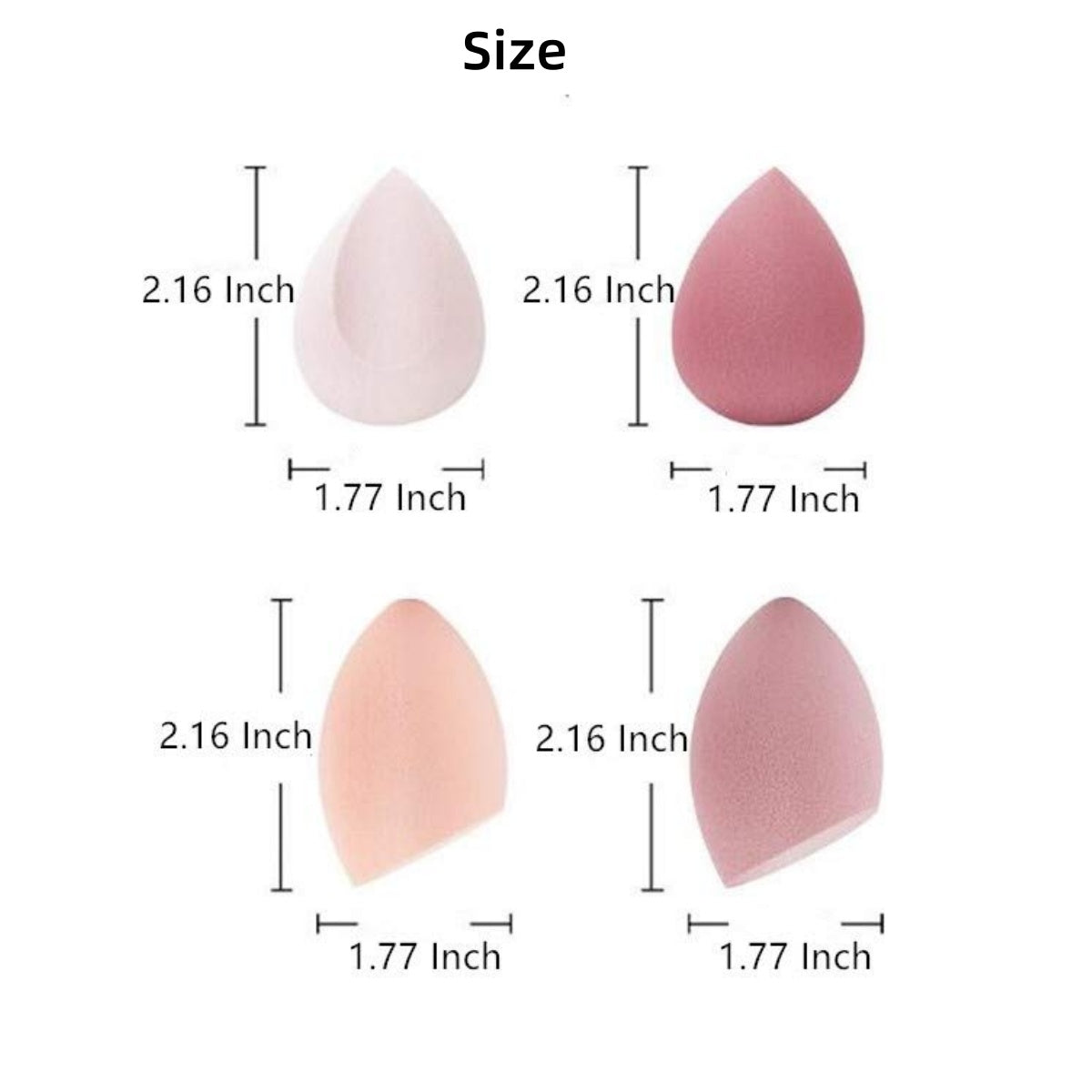 4pcs Makeup Blender Cosmetic Puff Makeup Sponge with Storage Box Foundation Powder Sponge Beauty Tools Women Make Up Accessories
