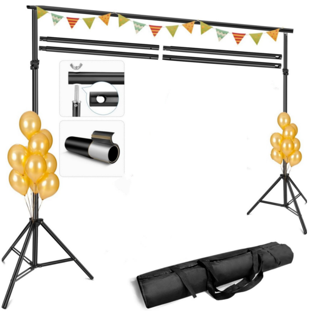 Photo Backdrop Stand Kit - Photography Photo Video Studio 6.5 x 10ft Greenscreen Backdground Stand Support Stand Kit