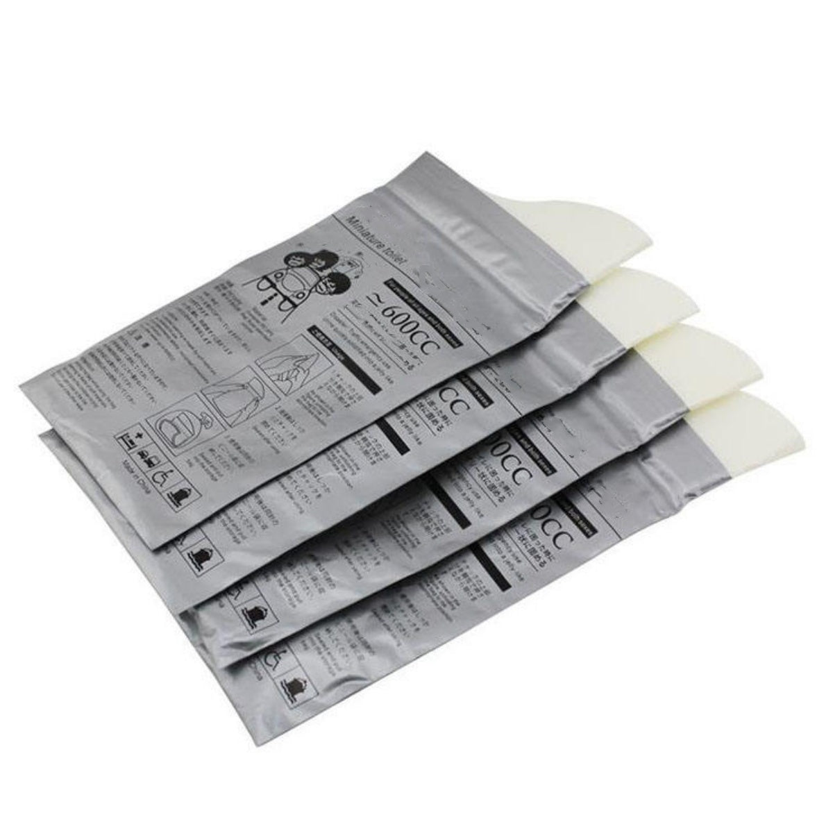 4Pcs Disposable Urine Bags Camping Pee Bags for Men Women, Disposable Urinals Vomit Bags for Travel Urinal Toilet Traffic Jam Emergency Portable Toilet