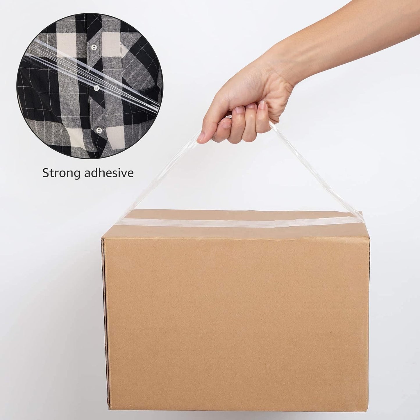 1.88 Inch x 60 Yards/Roll Heavy Duty Packing Tape - Clear Industrial Strength Shipping Tape for Boxes, Moving, Storage | Strong Adhesive, Waterproof Packaging Tape for Home & Office Use