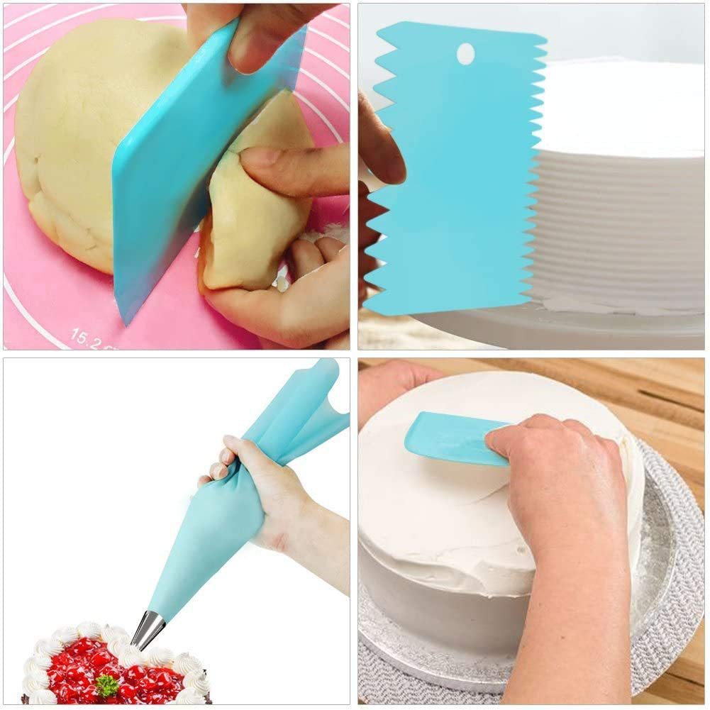90-Piece Cake Decorating Kit for Beginners – Includes Turntable, 24 Numbered Icing Tips, Russian Piping Nozzles, Cake Leveler, Spatulas & E-Book – Professional Baking Tools