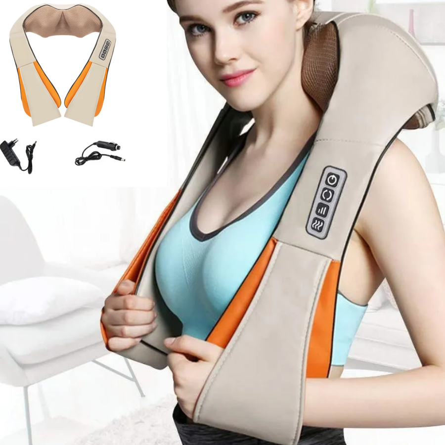 Shiatsu Neck Back Massager with Soothing Heat, Electric Deep Tissue 3D Kneading Massage Pillow for Shoulder, Leg, Muscle Pain Relief, Car, Office and Home