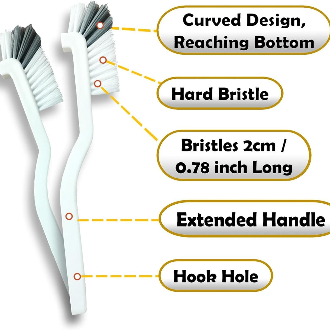 21Pcs Household Cleaning Set Small Cleaning Brush & Wire Washing Rags Hard Bristle Crevice Cleaning Brush, Long Handle Household Cleaning Tool Suitable for Cups, Bottles, Teapots, Corners