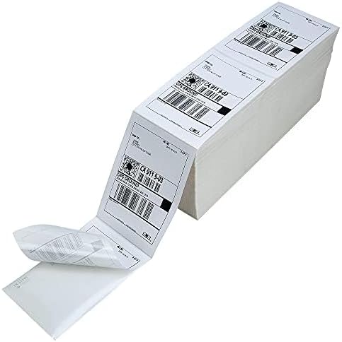4"x6"Fanfold 4500 Thermal Adhesive Sticker Address Shipping Labels Strong Compatible  Waybill Shipping Paper