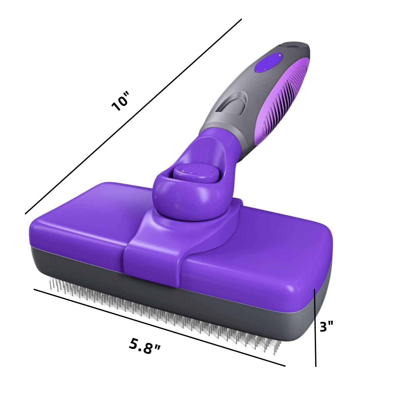 Self Cleaning Slicker Brush for Dogs and Cats - Pet Hair Brush for Shedding Long and Short Hair - Cat and Dog Grooming Tool