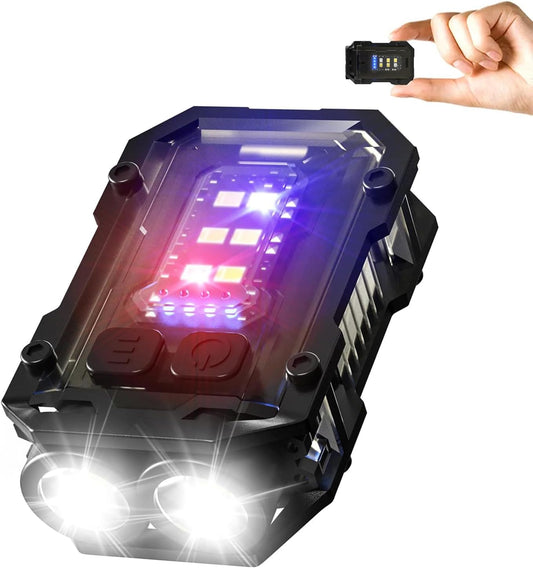 Mini Keychain Flashlight with Clip, LED Magnetic EDC Key Chain Light for Mechanics with COB Sidelight, USB C Rechargeable Small Multi-Use Waterproof Light for Work Car Repair Emergency