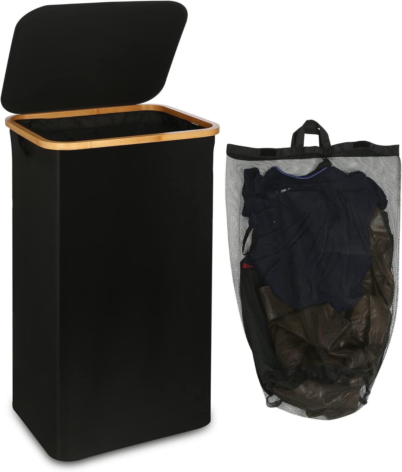 Laundry Hamper with Lid for Bedroom & Laundry Room, Durable Fabric Clothes Hamper with Handles, Mesh Baskets,  Laundry Baskets laundry basket laundry hamper laundry bag laundry room organization