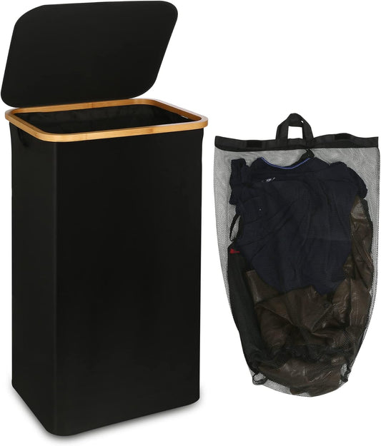 Laundry Hamper with Lid for Bedroom & Laundry Room, Durable Fabric Clothes Hamper with Handles, Mesh Baskets,  Laundry Baskets laundry basket laundry hamper laundry bag laundry room organization