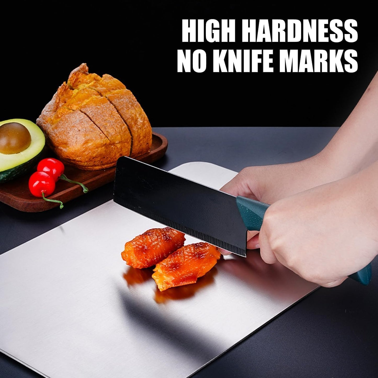 100% Pure Titanium Cutting Boards For Kitche, Double-sided food-grade Titanium Cutting Board For Cutting Meats, Fruits And Vegetables. (18X12in)