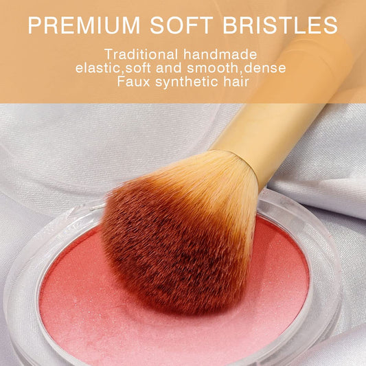 32pcs Makeup Brush Set, Cosmetic Brush Tool Set Foundation Blending Loose Powder Contour Eye Shadow Eyebrow Makeup Brush Set with Bag