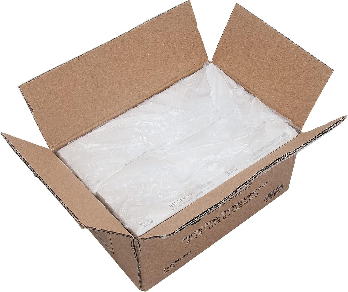 4"x6"Fanfold 4500 Thermal Adhesive Sticker Address Shipping Labels Strong Compatible  Waybill Shipping Paper