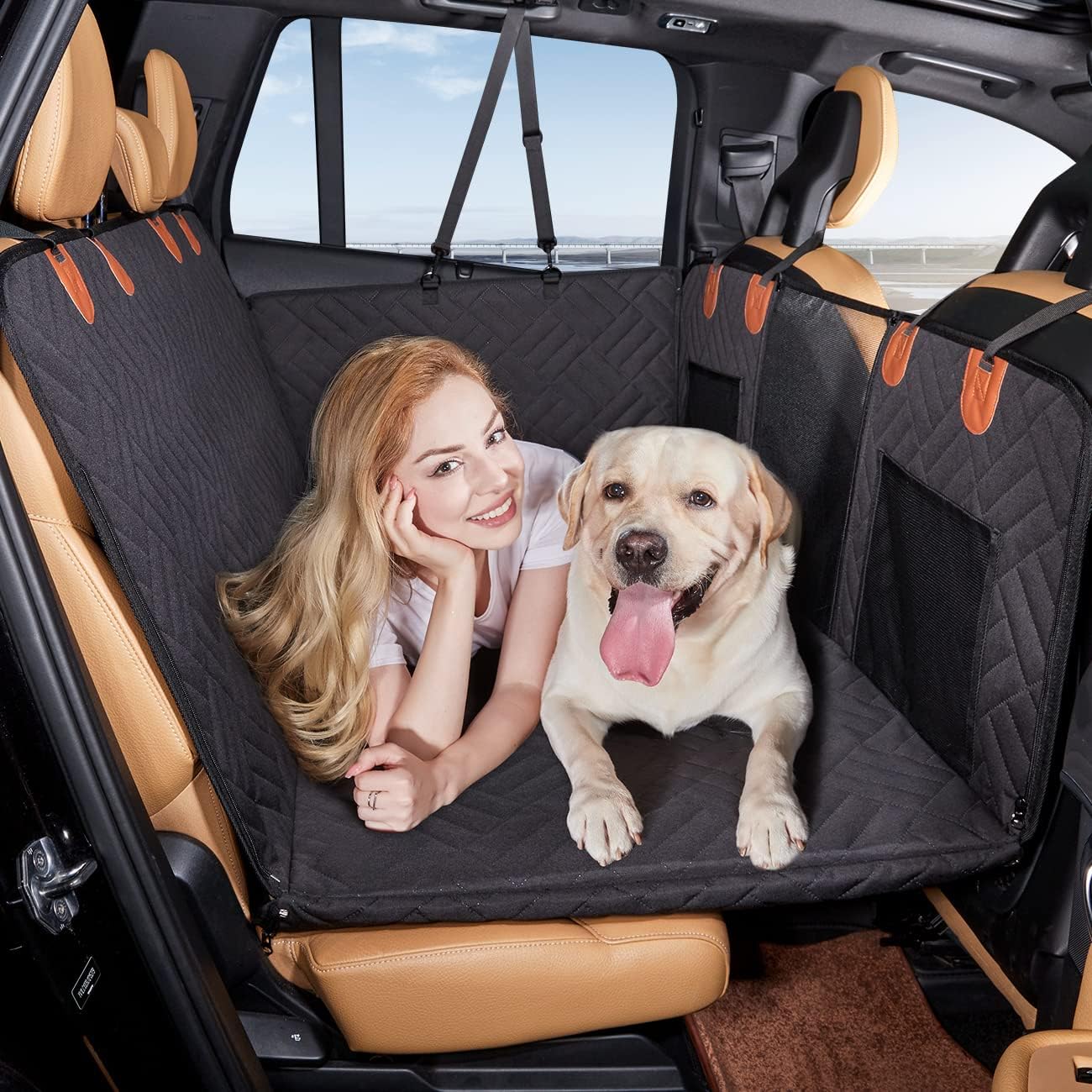 Car Back Seat Extender Convertible Dog Car Bed, Camping Mattress & Travel Hammock for SUV/Truck | Non-Inflatable, Waterproof & Portable