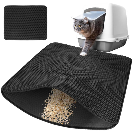 Double-Layer Honeycomb Cat Litter Trapper Mat – Waterproof EVA Mat for Litter Scatter Control, Non-Slip Floor Protection