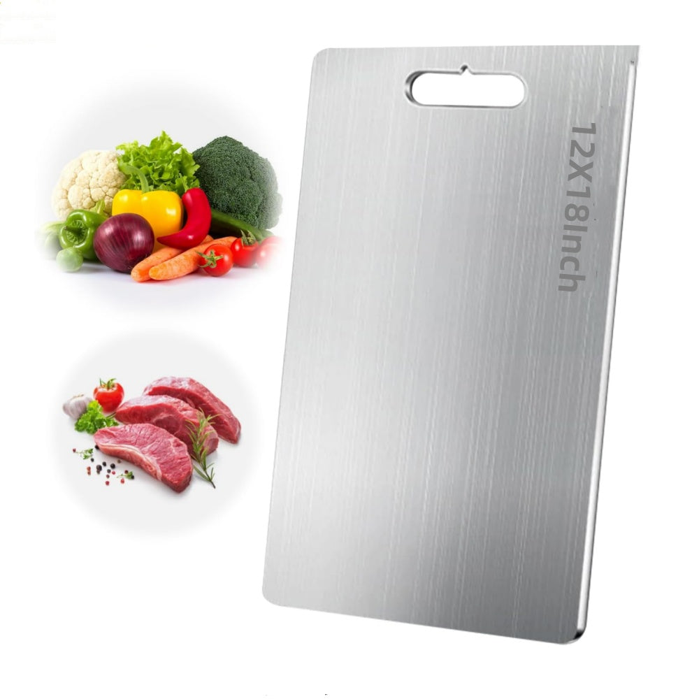 100% Pure Titanium Cutting Boards For Kitche, Double-sided food-grade Titanium Cutting Board For Cutting Meats, Fruits And Vegetables. (18X12in)
