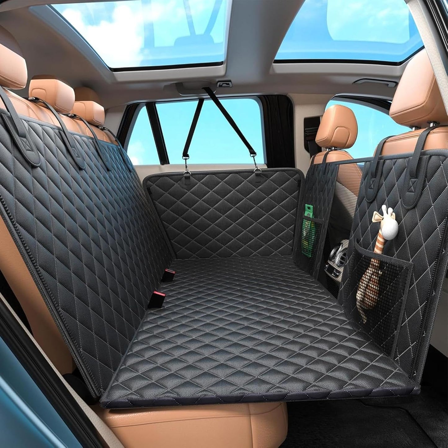 Hard Bottom Dog Back Seat Extender Pet Car Mat Cover for Dog Waterproof Back Seat Pet Cover Car Dog Hammock