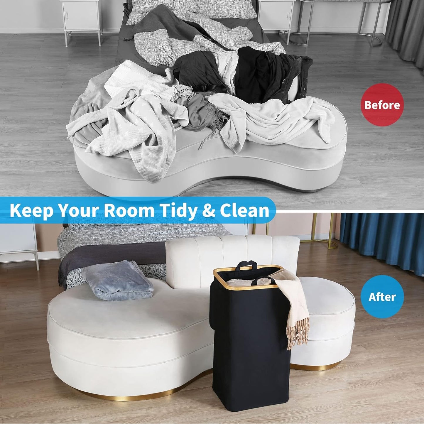 Laundry Hamper with Lid for Bedroom & Laundry Room, Durable Fabric Clothes Hamper with Handles, Mesh Baskets,  Laundry Baskets laundry basket laundry hamper laundry bag laundry room organization