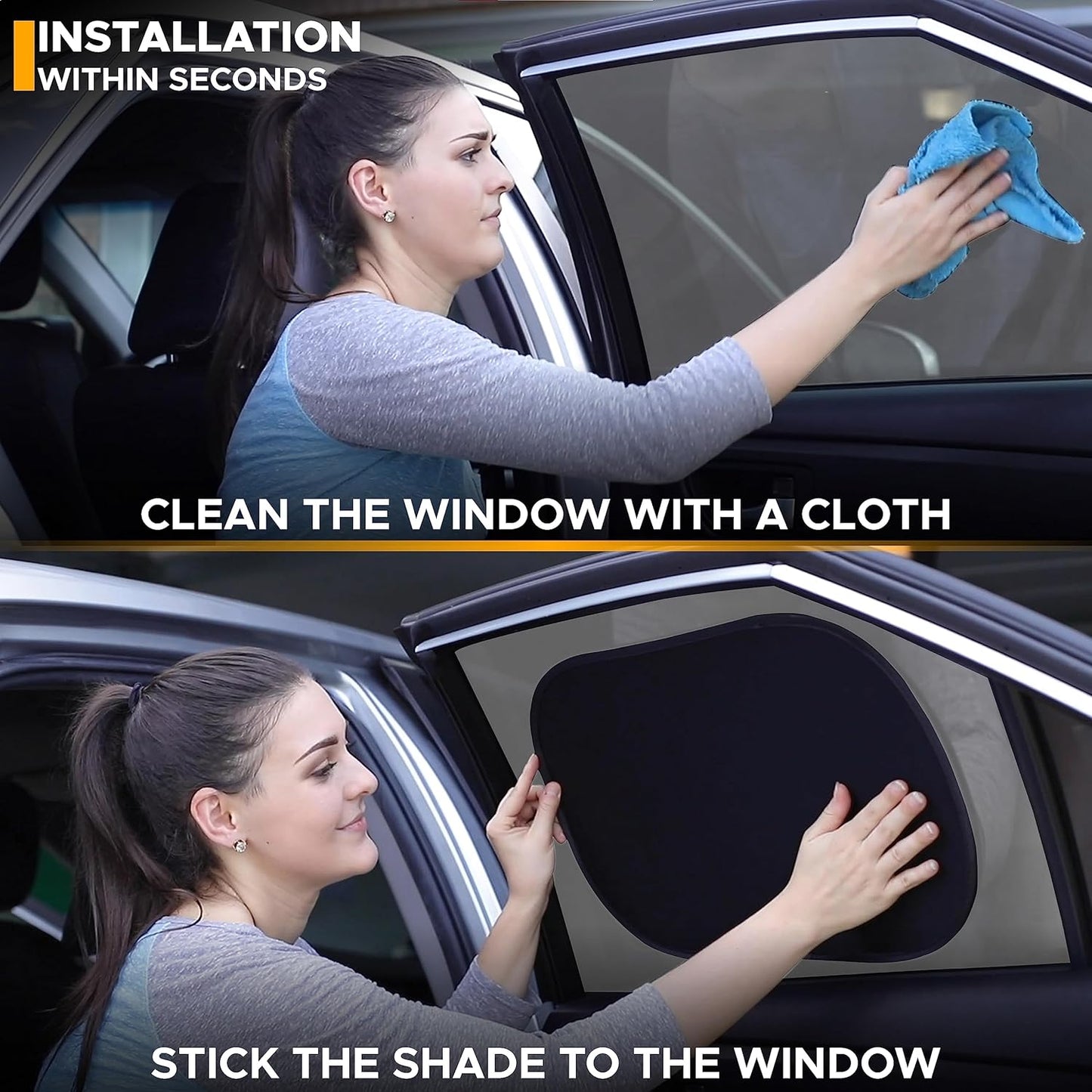 Car Window Shades Sunshade Side Windows for Kids Automotive Sun Protection from UV  Medium - 20"x12"