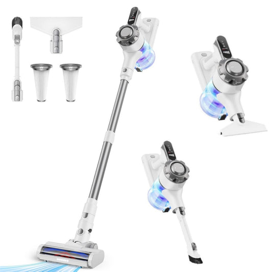 Cordless Vacuum Cleaner, 8-in-1 Lightweight Stick Vacuum with 45mins Runtime, Powerful Suction Cordless Vacuum for Carpet, Tile, Pet Hair, Hardwood Floors