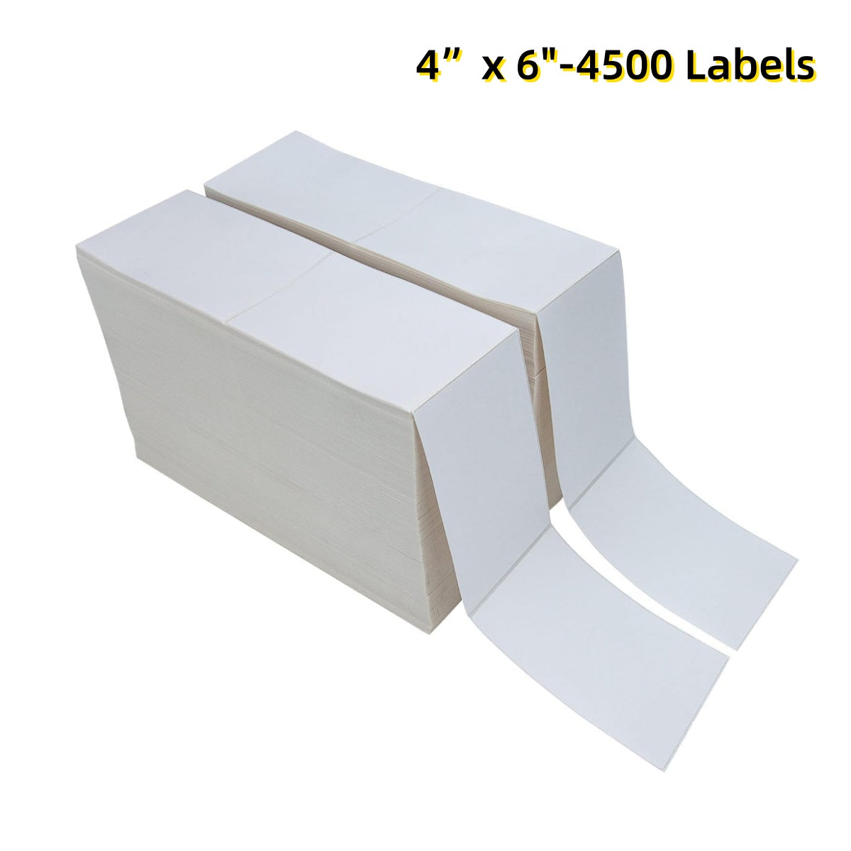 4"x6"Fanfold 4500 Thermal Adhesive Sticker Address Shipping Labels Strong Compatible  Waybill Shipping Paper