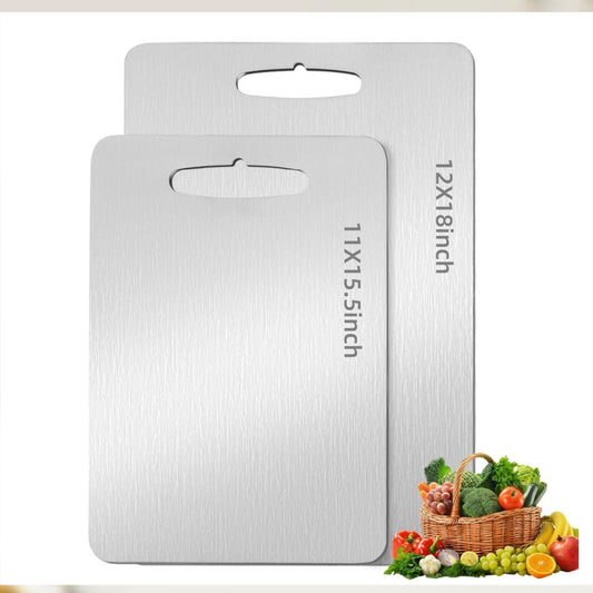 100% Pure Titanium Cutting Boards For Kitche, Double-sided food-grade Titanium Cutting Board For Cutting Meats, Fruits And Vegetables. (18X12in)