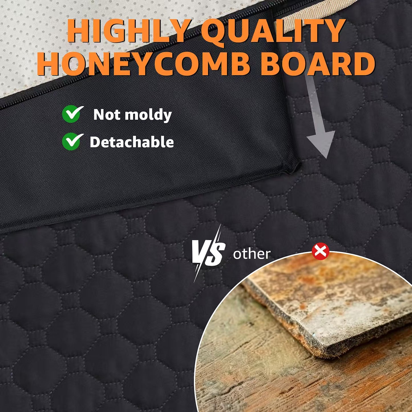 Car Back Seat Extender Convertible Dog Car Bed, Camping Mattress & Travel Hammock for SUV/Truck | Non-Inflatable, Waterproof & Portable