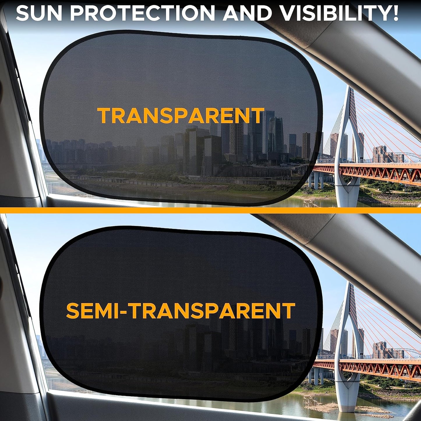 Car Window Shades Sunshade Side Windows for Kids Automotive Sun Protection from UV  Medium - 20"x12"