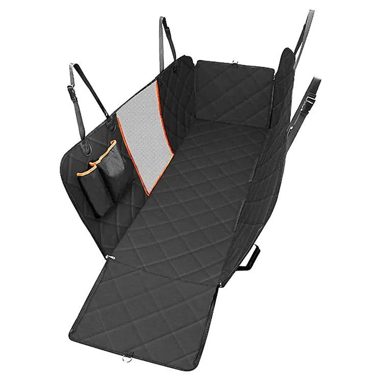 100% Waterproof Scratchproof Luxury 4-in-1 PVC Dog Hammock Durable Non-Slip Car Seat Cover with Big Mesh Window for Pets