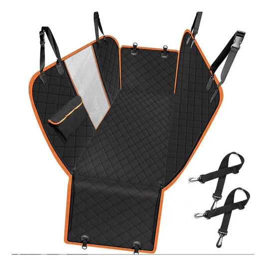100% Waterproof Scratchproof Luxury 4-in-1 PVC Dog Hammock Durable Non-Slip Car Seat Cover with Big Mesh Window for Pets