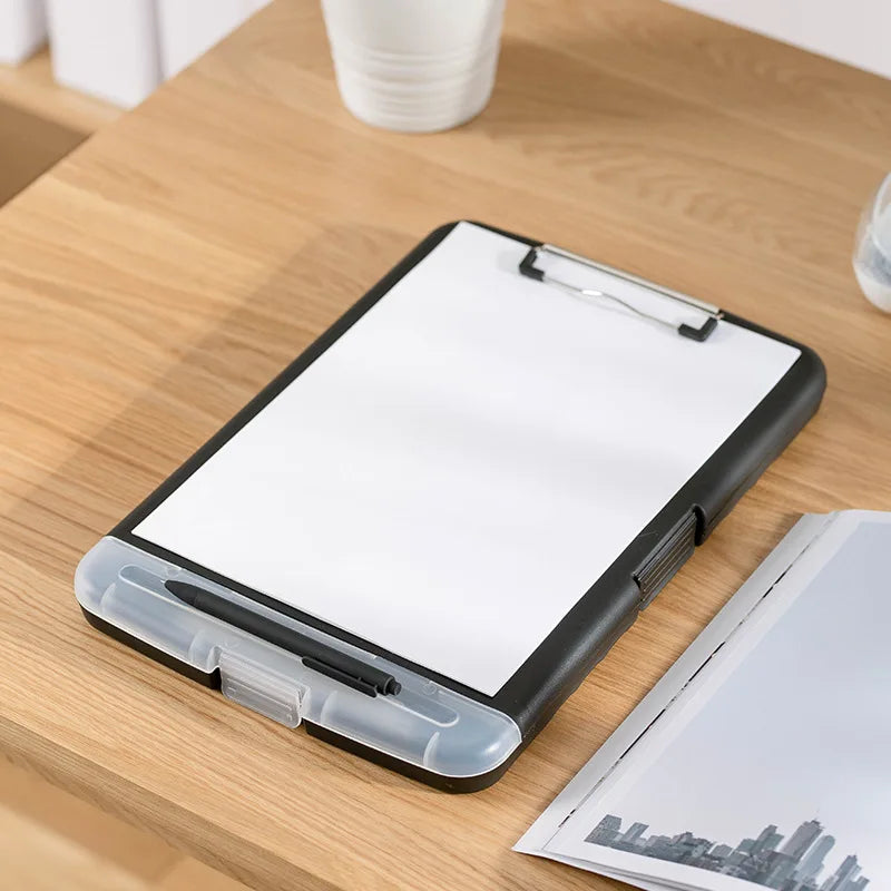 Clipboard with Storage, A4 Binder Clipboards with Pen Holder,Plastic Storage Clipboard