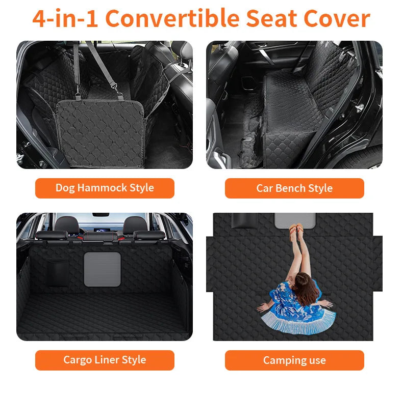 Dog Car Seat Covers Pet Rear Seat Cover Hammock Car Backseat Cover