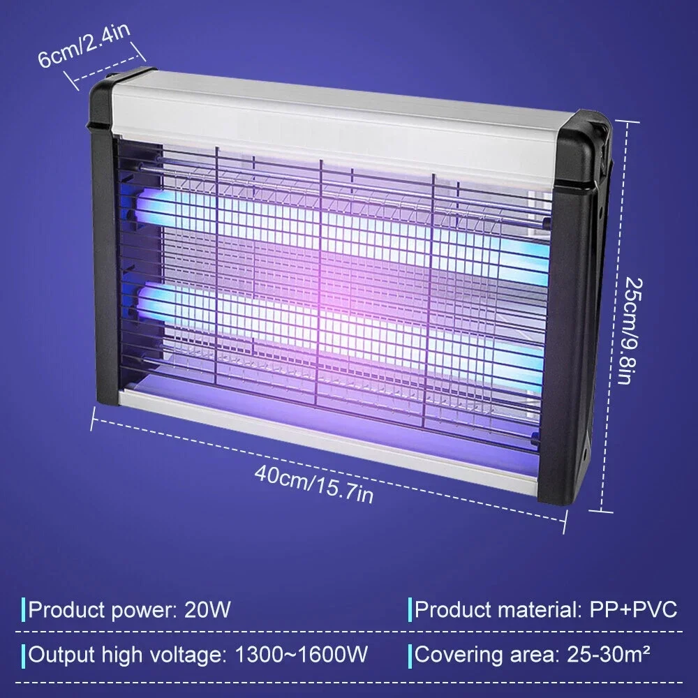 Indoor Bug Zapper for Home & Kitchen - Electronic Mosquito Killer for Flies, Gnats