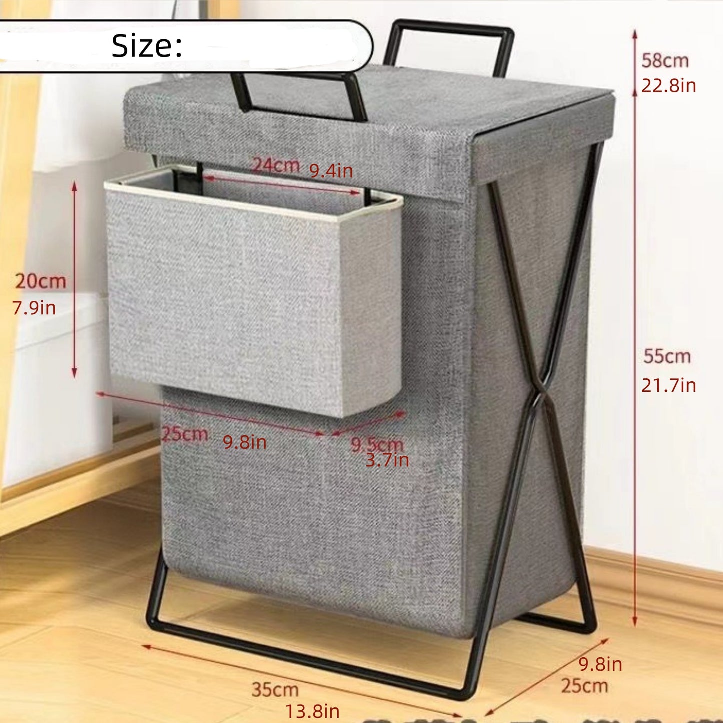 Laundry Hamper with Lid for Bedroom & Laundry Room, Durable Fabric Clothes Hamper with Handles, Mesh Baskets,  Laundry Baskets laundry basket laundry hamper laundry bag laundry room organization