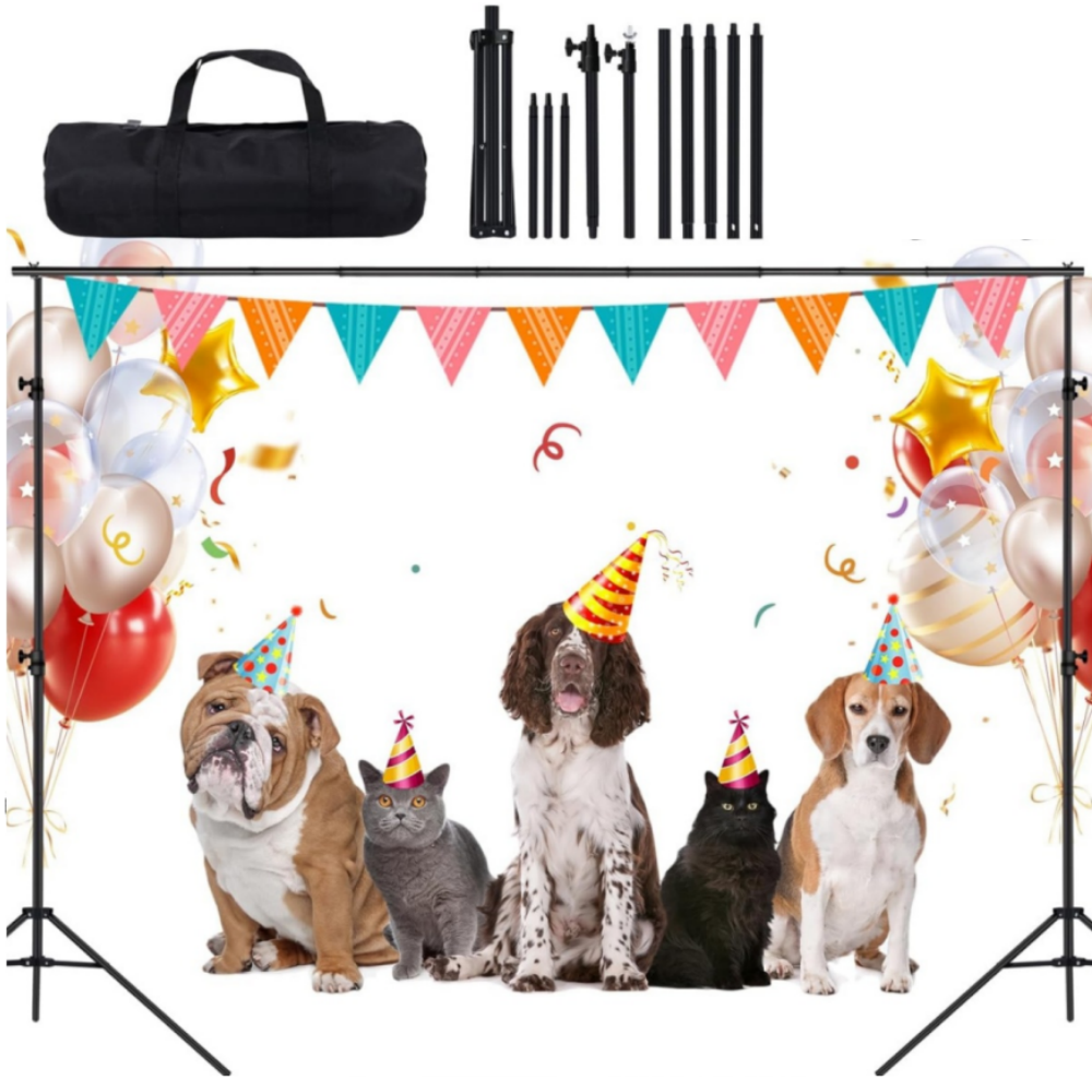 Photo Backdrop Stand Kit - Photography Photo Video Studio 6.5 x 10ft Greenscreen Backdground Stand Support Stand Kit