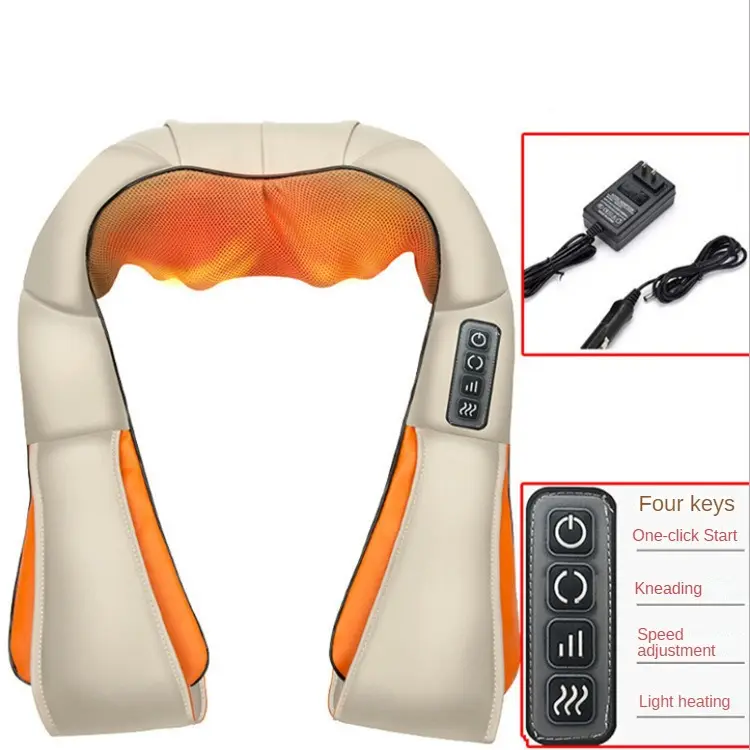 Shiatsu Neck Back Massager with Soothing Heat, Electric Deep Tissue 3D Kneading Massage Pillow for Shoulder, Leg, Muscle Pain Relief, Car, Office and Home