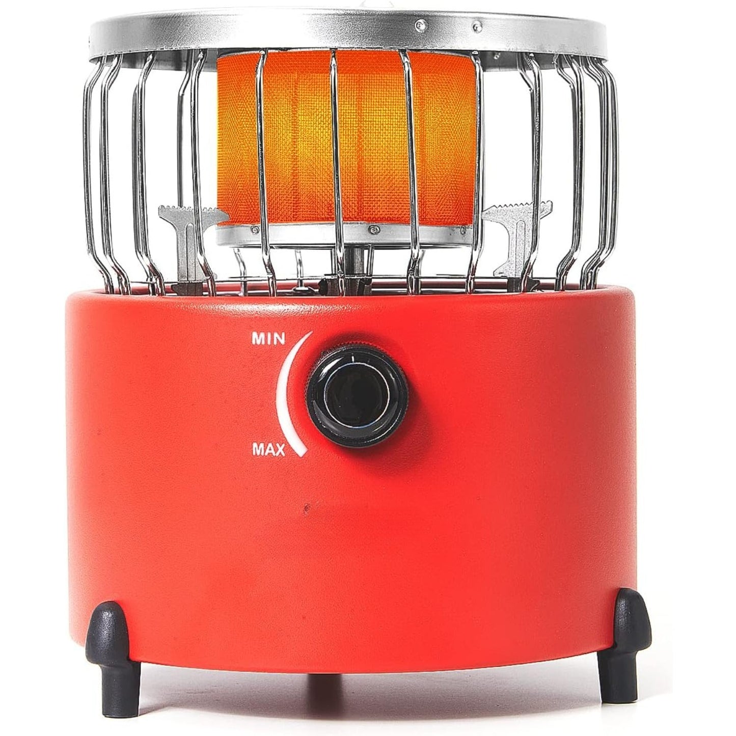 2 in 1 Camping Outdoor Propane Heater & Stove, Gas Stove Camp Garage Tent Hunting Blind Heater for Ice Fishing Backpacking Hiking Hunting Survival Emergency (Red)