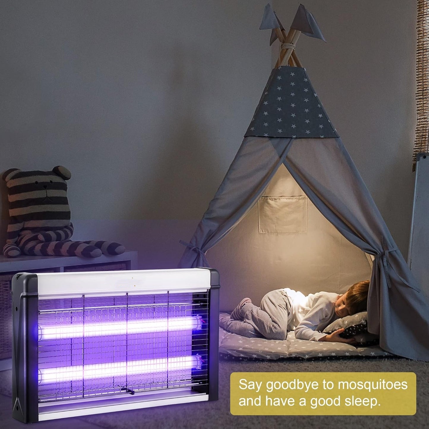 Indoor Bug Zapper for Home & Kitchen - Electronic Mosquito Killer for Flies, Gnats