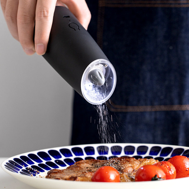 Gravity Electric Salt and Pepper Grinder Set Automatic Salt and Pepper Grinder Set, Adjustable Coarseness, Large Capacity, for Home Kitchen BBQ